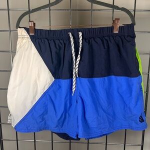 Nautica Blue and White Swim Trunks size L